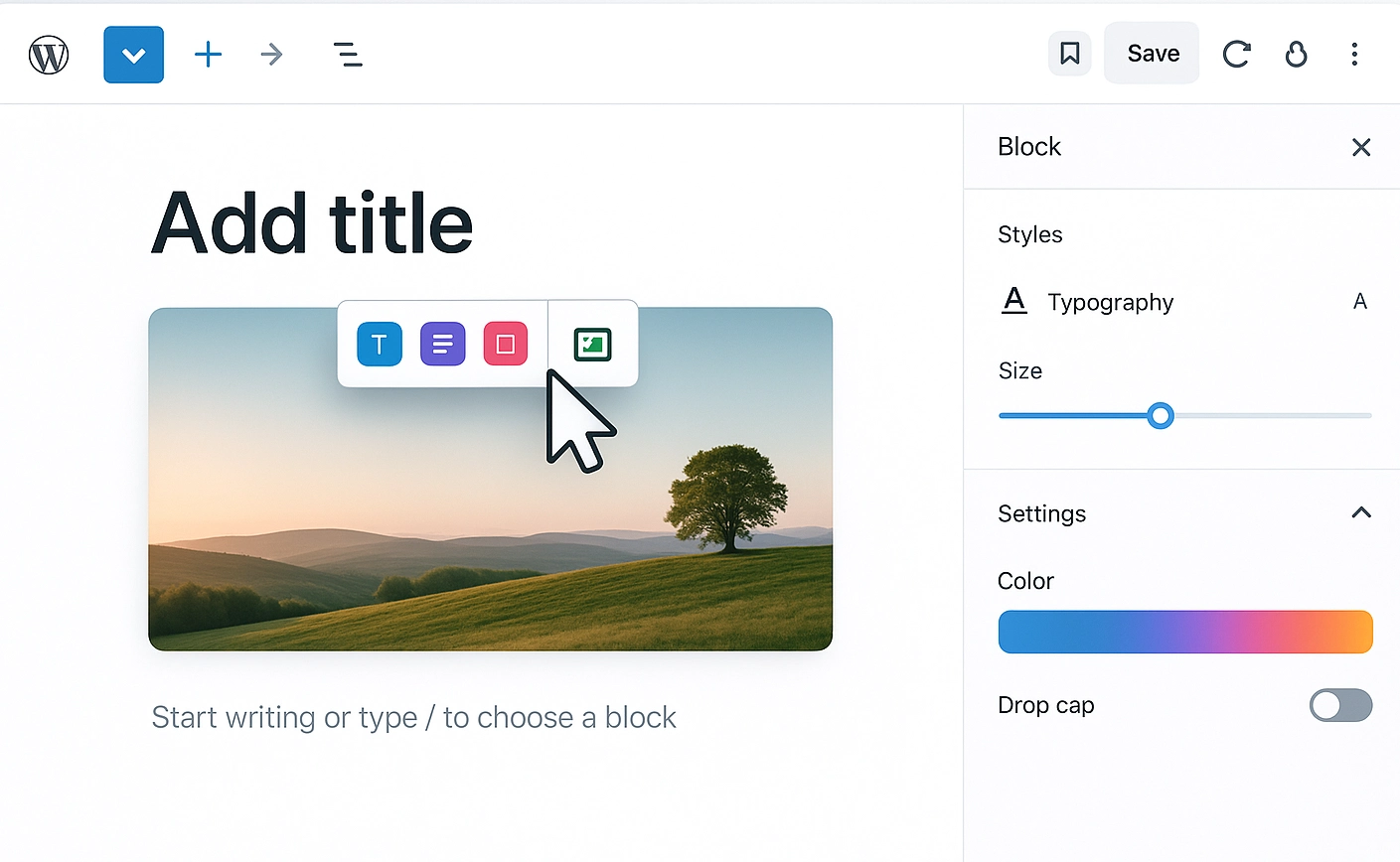 Gutenberg editor